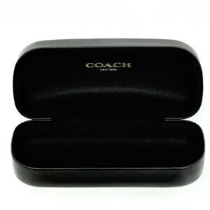 Coach New York Black Hard Clamshell Eyeglass Case Holder